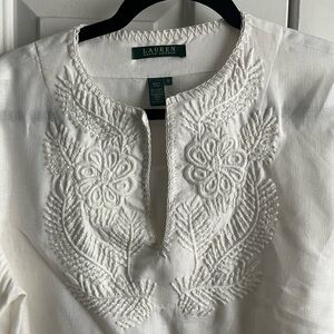 Ralph Lauren Linen Shirt with Embroidery